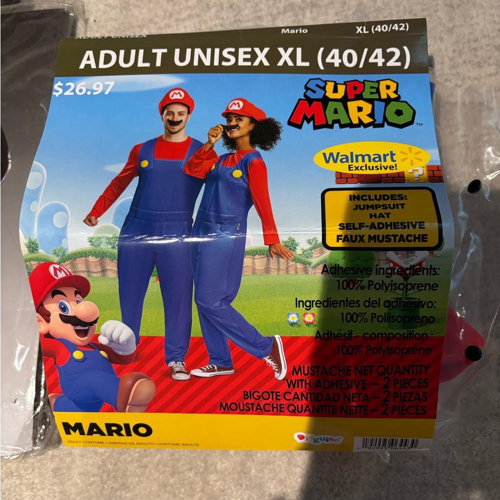 Súper Mario Adult costume